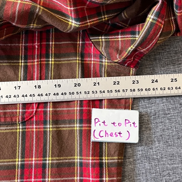 Gustin Plaid Flannel USA Long Sleeve Button Down Shirt - Men's Size XXL - Brown - Picture 7 of 10